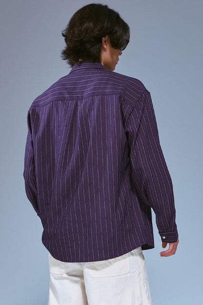 Striped Cleanfit Shirt Jacket