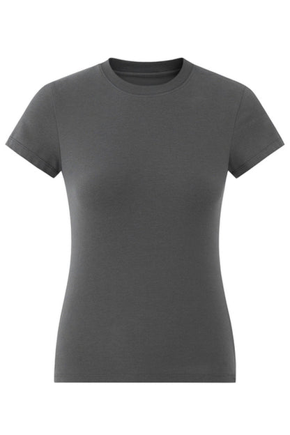 Lyocell Blend Fitted Short Sleeve Tee