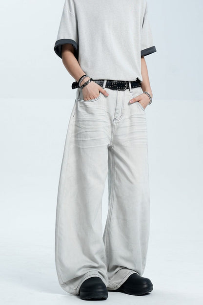 Gray Washed Scythe Jeans