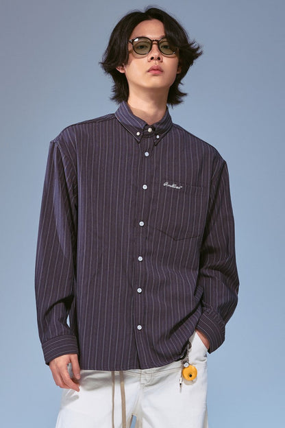 Striped Cleanfit Shirt Jacket