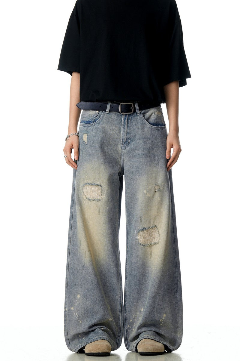 Splatter Ripped Vintage Jeans