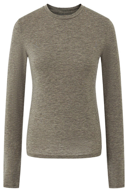 Merino Wool Fitted Long Sleeve Tee