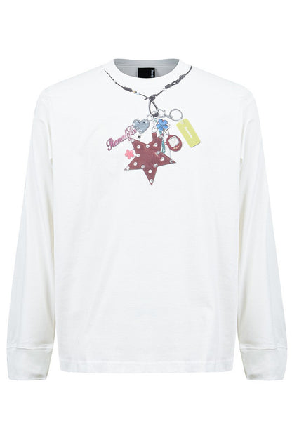 Necklace Print Long Sleeve