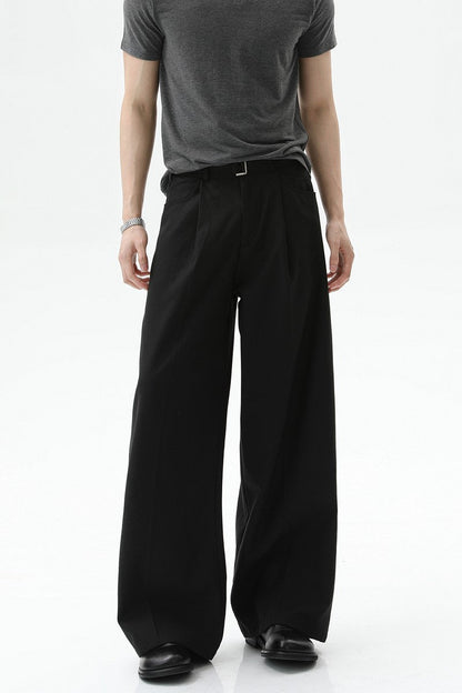 Detachable Belt Wide Leg Trousers