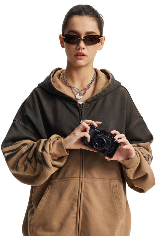 Fade Spray Monkey Wash Hoodie