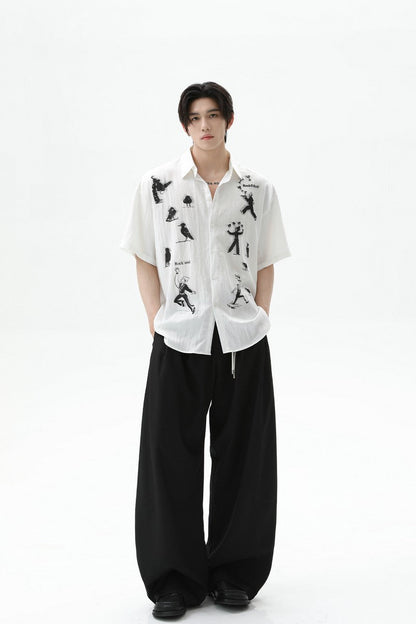 Tencel Phantom Print Short Sleeve Shirt