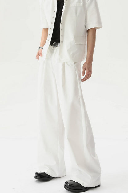 Western Style Buttoned Suit Trousers