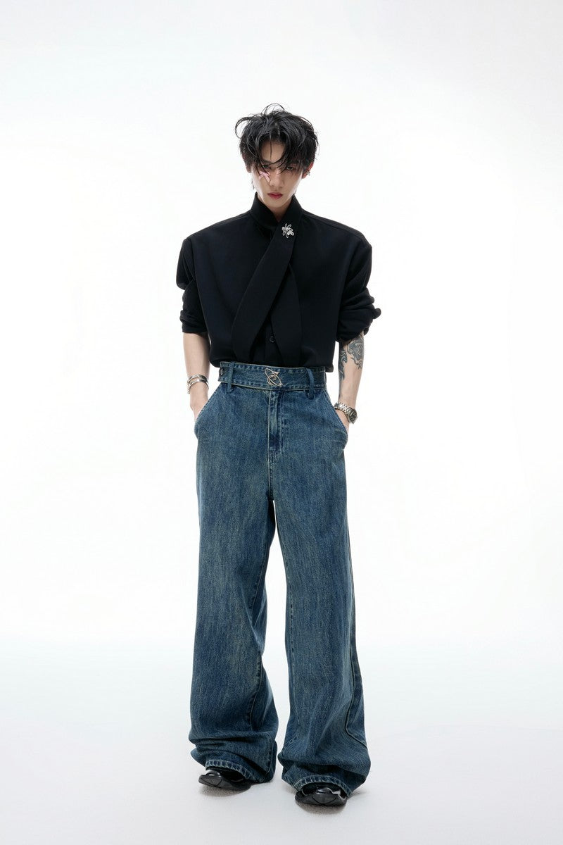 Washed Wide Leg Jeans