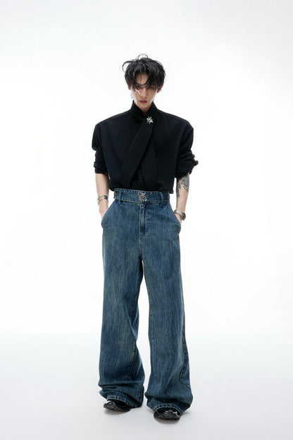 Washed Wide Leg Jeans