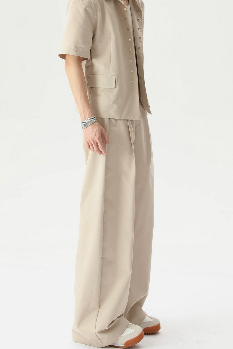 Western Style Buttoned Suit Trousers