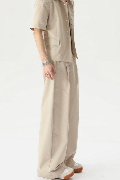 Western Style Buttoned Suit Trousers