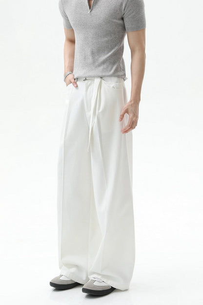 Detachable Belt Wide Leg Trousers