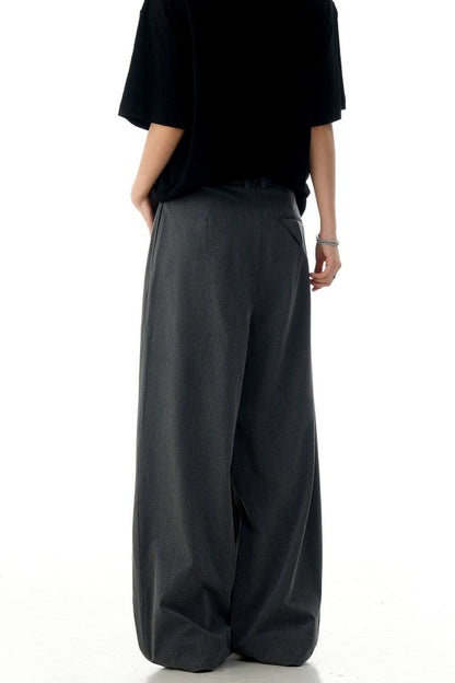Gray Straight Trousers