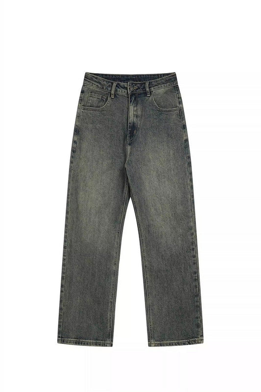 Vintage Wash Stretch Denim Jeans