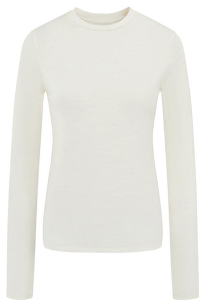 Merino Wool Fitted Long Sleeve Tee