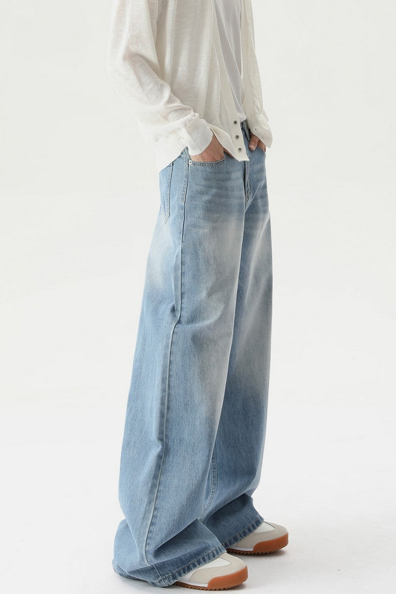 Washed Vintage Straight Leg Jeans