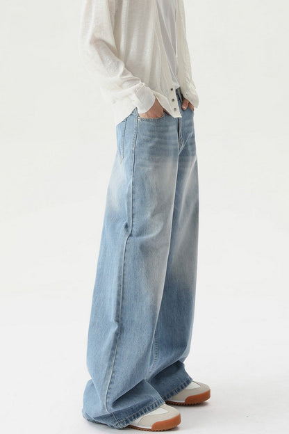Washed Vintage Straight Leg Jeans