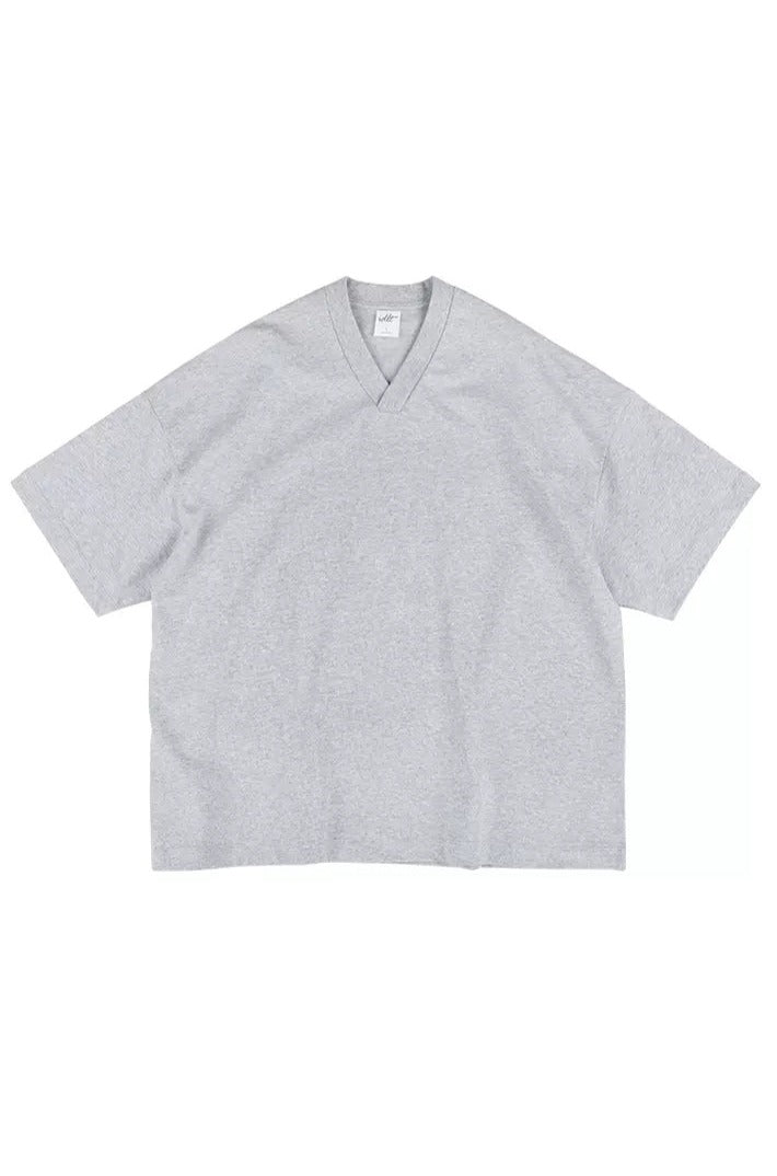 Oversized Heavy Cotton V-Neck Tee