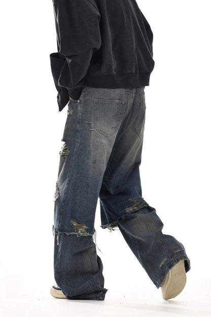 Vintage Deconstructed Patchwork Jeans