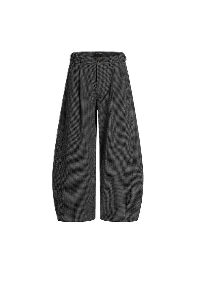 Plaid Pleated Blade Pants