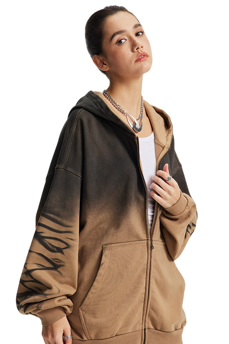 Fade Spray Monkey Wash Hoodie