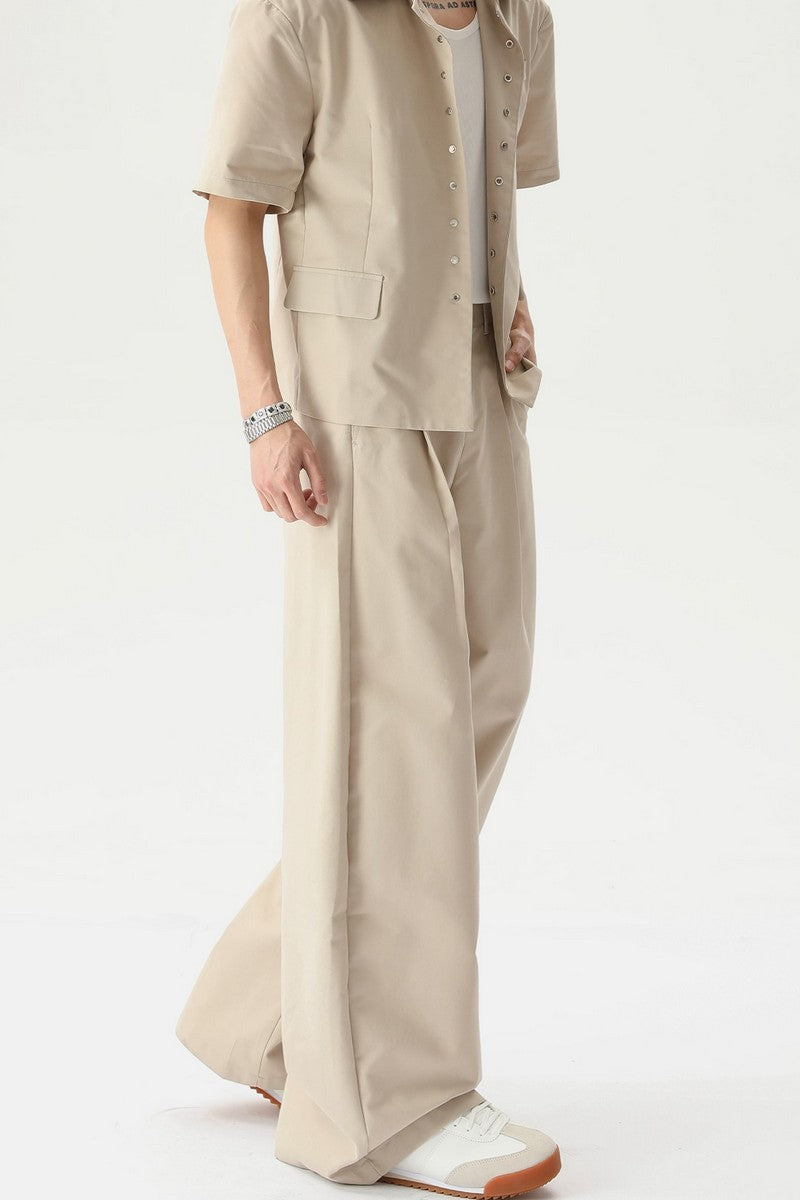Western Style Buttoned Suit Trousers