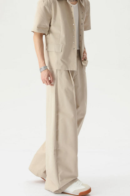 Western Style Buttoned Suit Trousers