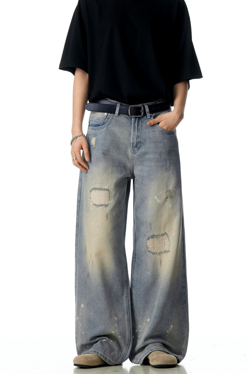 Splatter Ripped Vintage Jeans