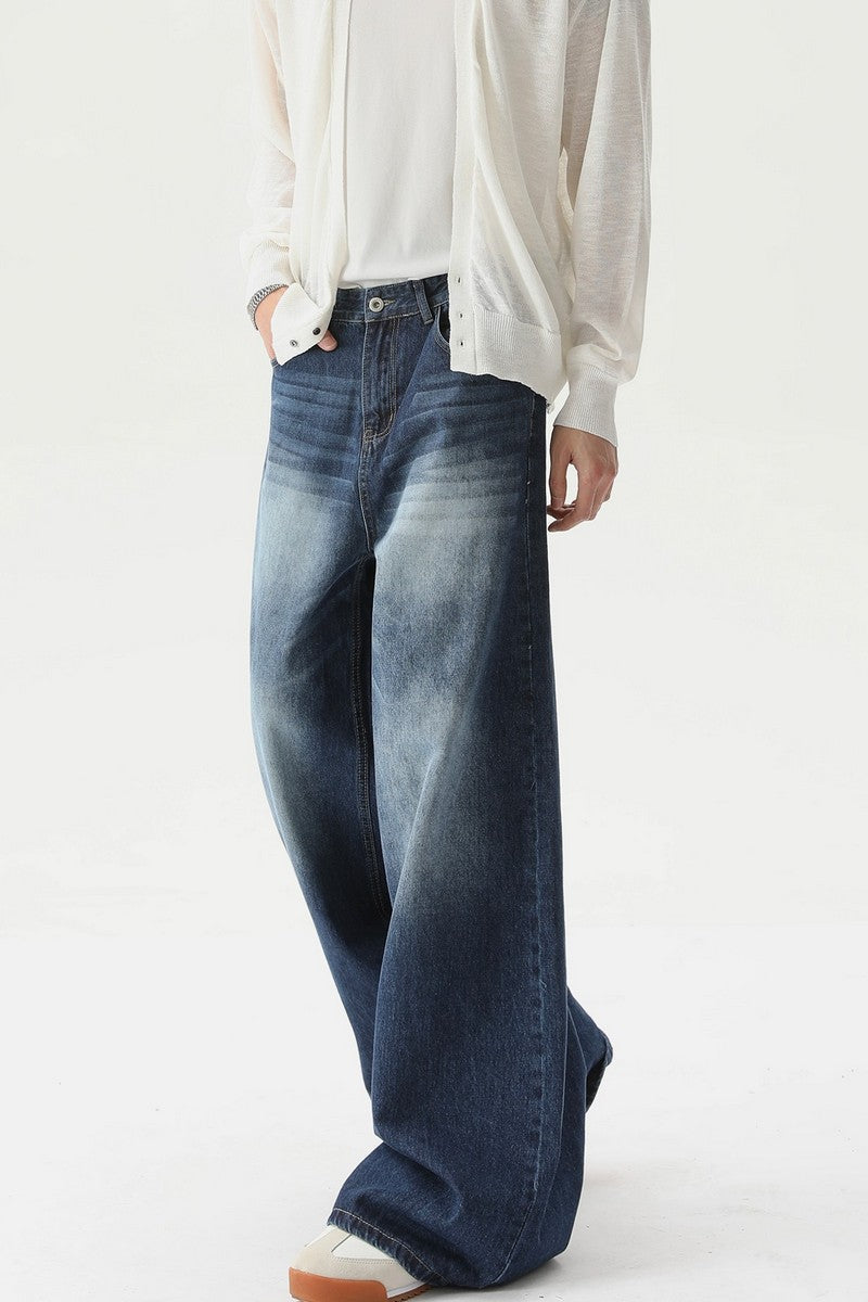 Washed Vintage Straight Leg Jeans