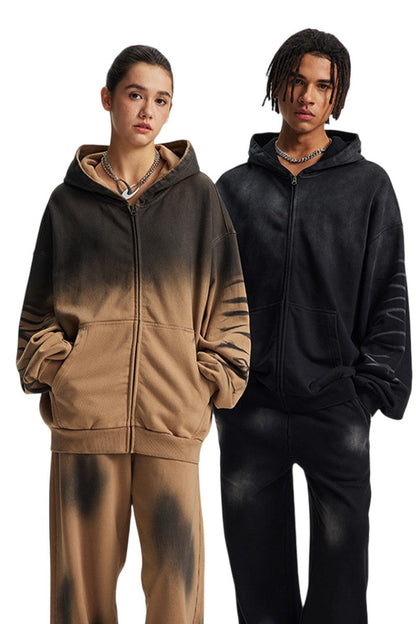 Fade Spray Monkey Wash Hoodie