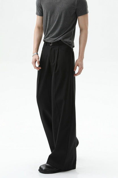 Detachable Belt Wide Leg Trousers
