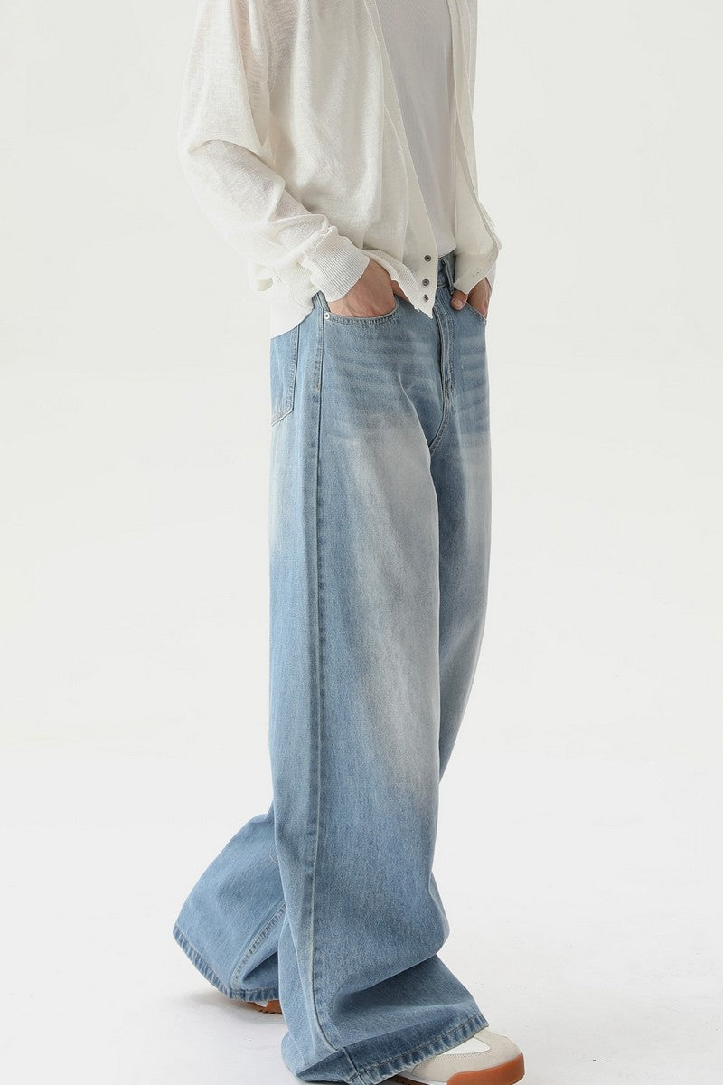 Washed Vintage Straight Leg Jeans
