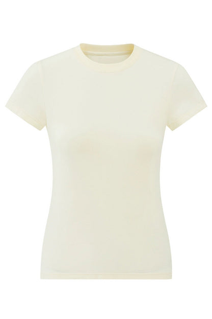 Lyocell Blend Fitted Short Sleeve Tee