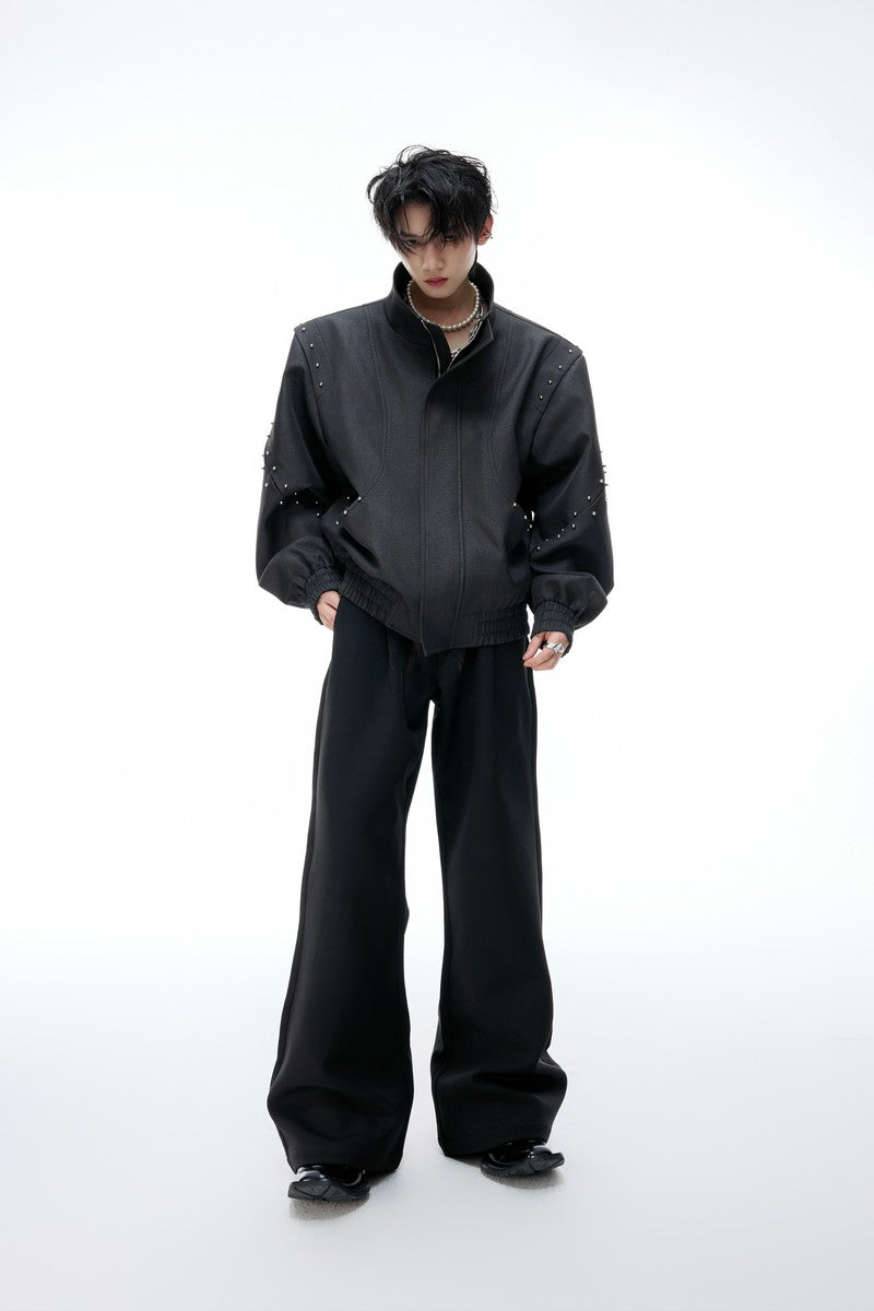 Deconstructed Textured Studded Jacket