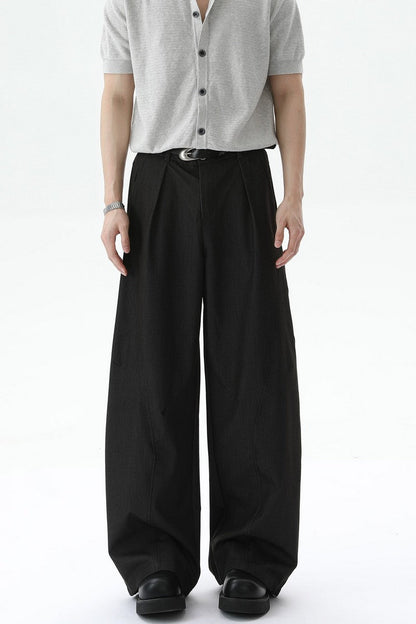 Deconstructed Wide Leg Trousers