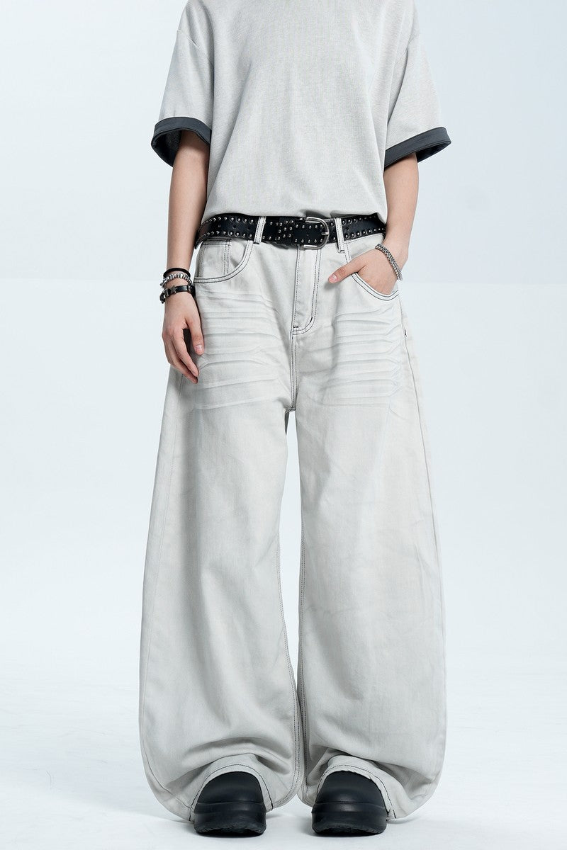 Gray Washed Scythe Jeans