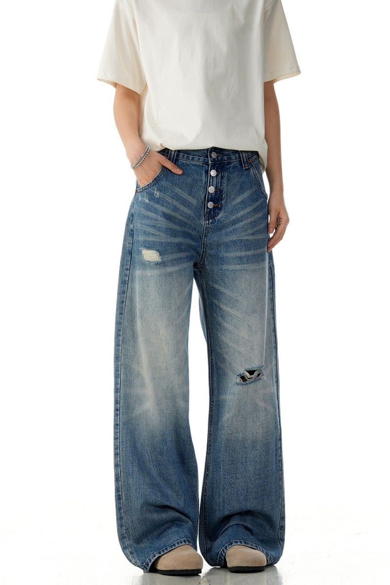 Washed Ripped Jeans