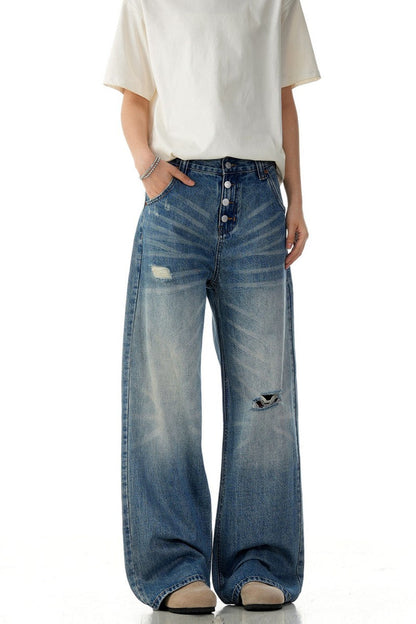 Washed Ripped Jeans