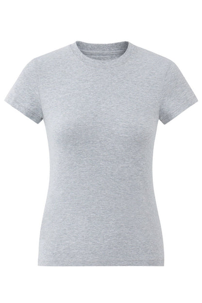 Lyocell Blend Fitted Short Sleeve Tee