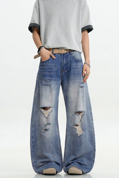 Blue Ripped Cleanfit Scythe Jeans