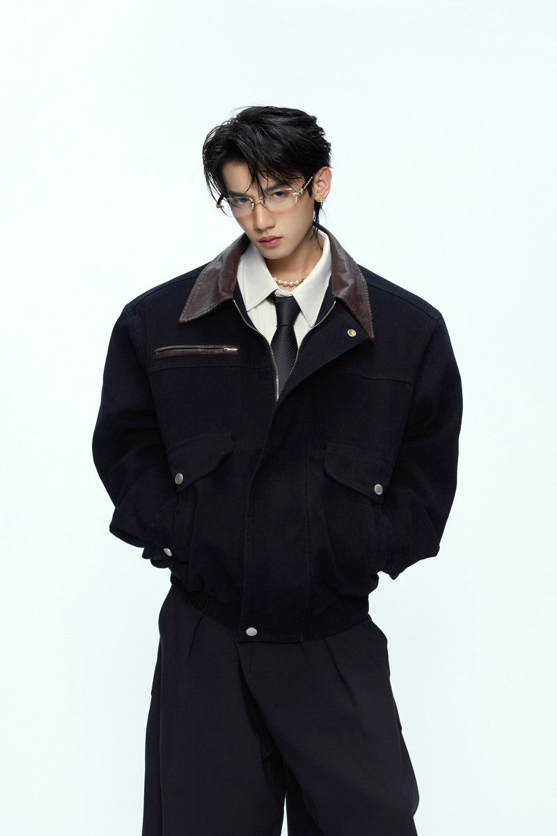 Colorblock Utility Pocket Zip Jacket