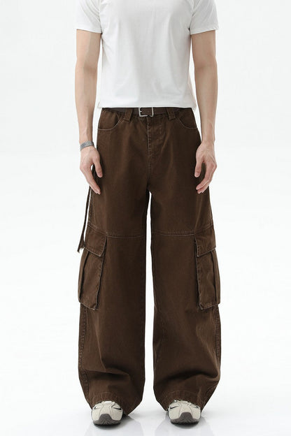 Deconstructed Cargo Denim Jeans