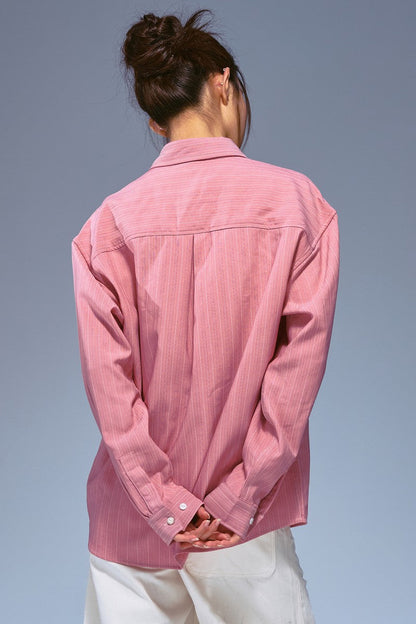 Striped Cleanfit Shirt Jacket