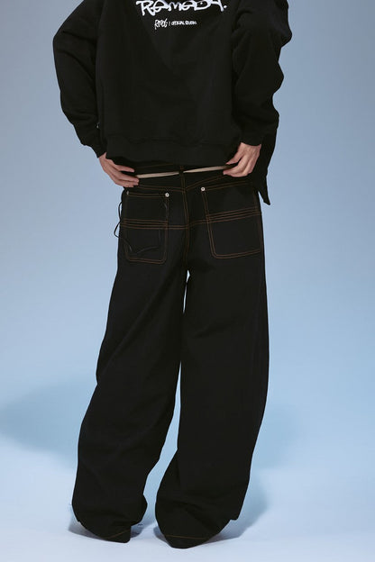 Twill Cut Loose Pants
