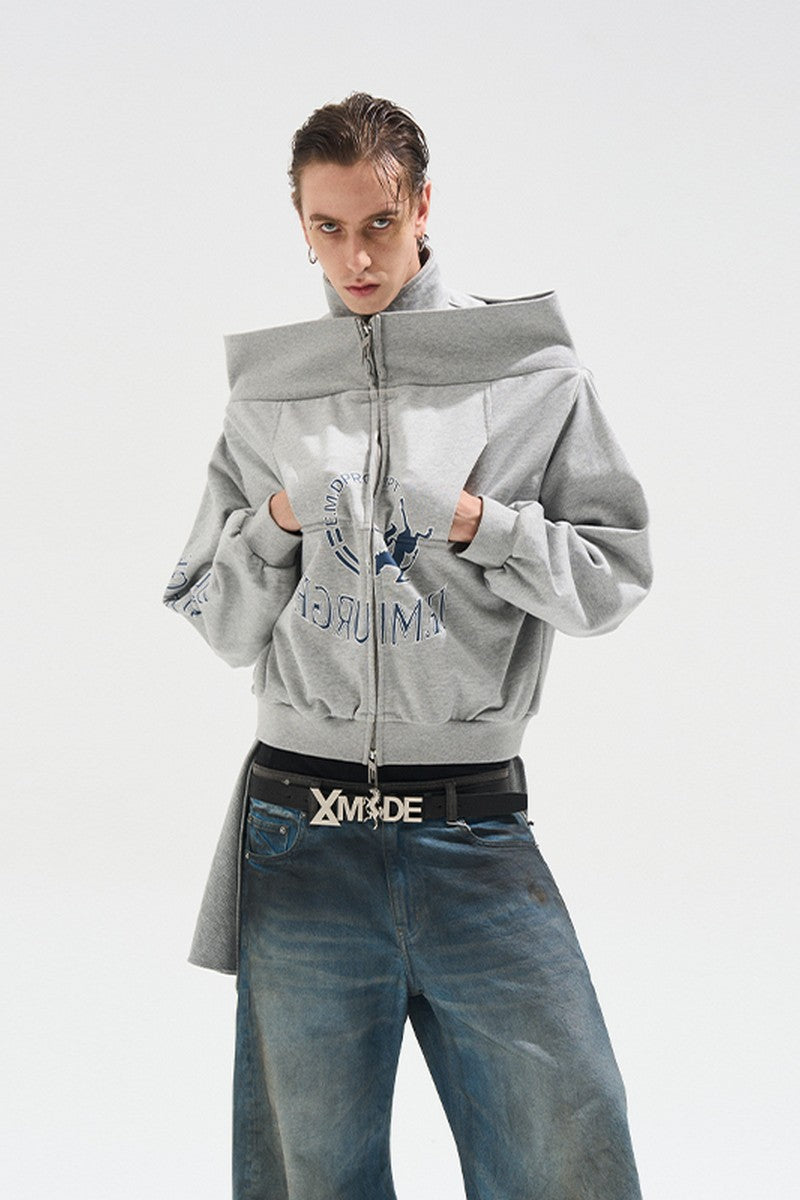 Off Shoulder Inverted Hoodie