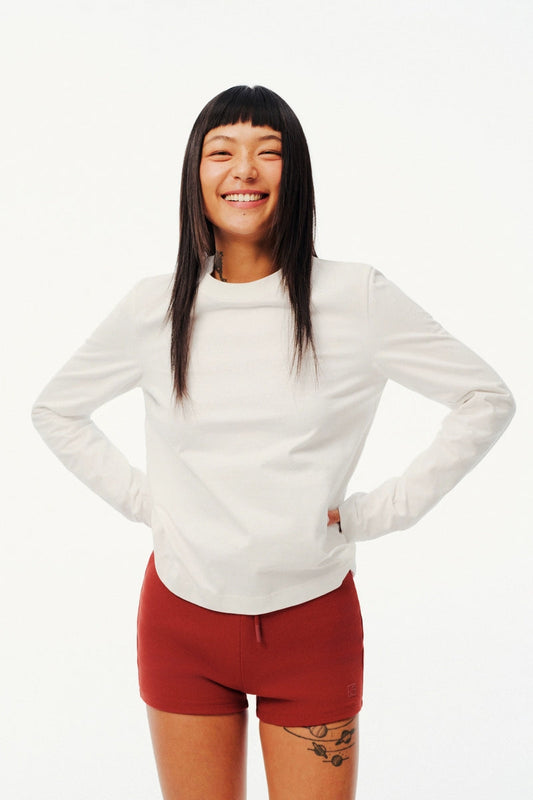 Brushed Cotton Long Sleeve Tee