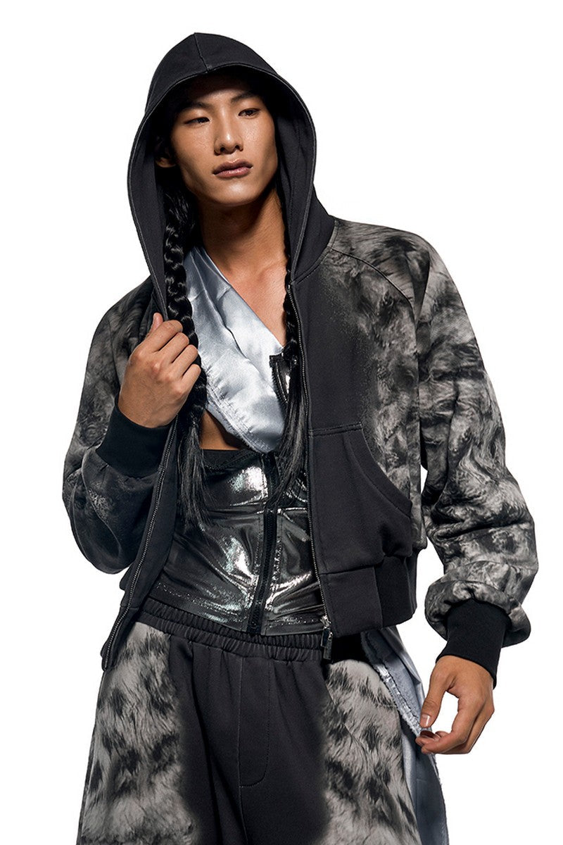 Smoke Camo Zip-Up Hoodie