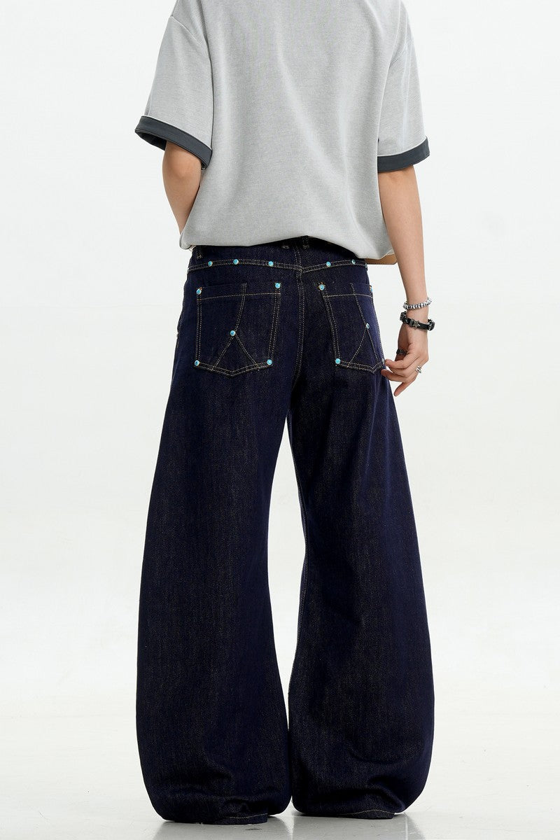 Turquoise Stud Scythe Jeans