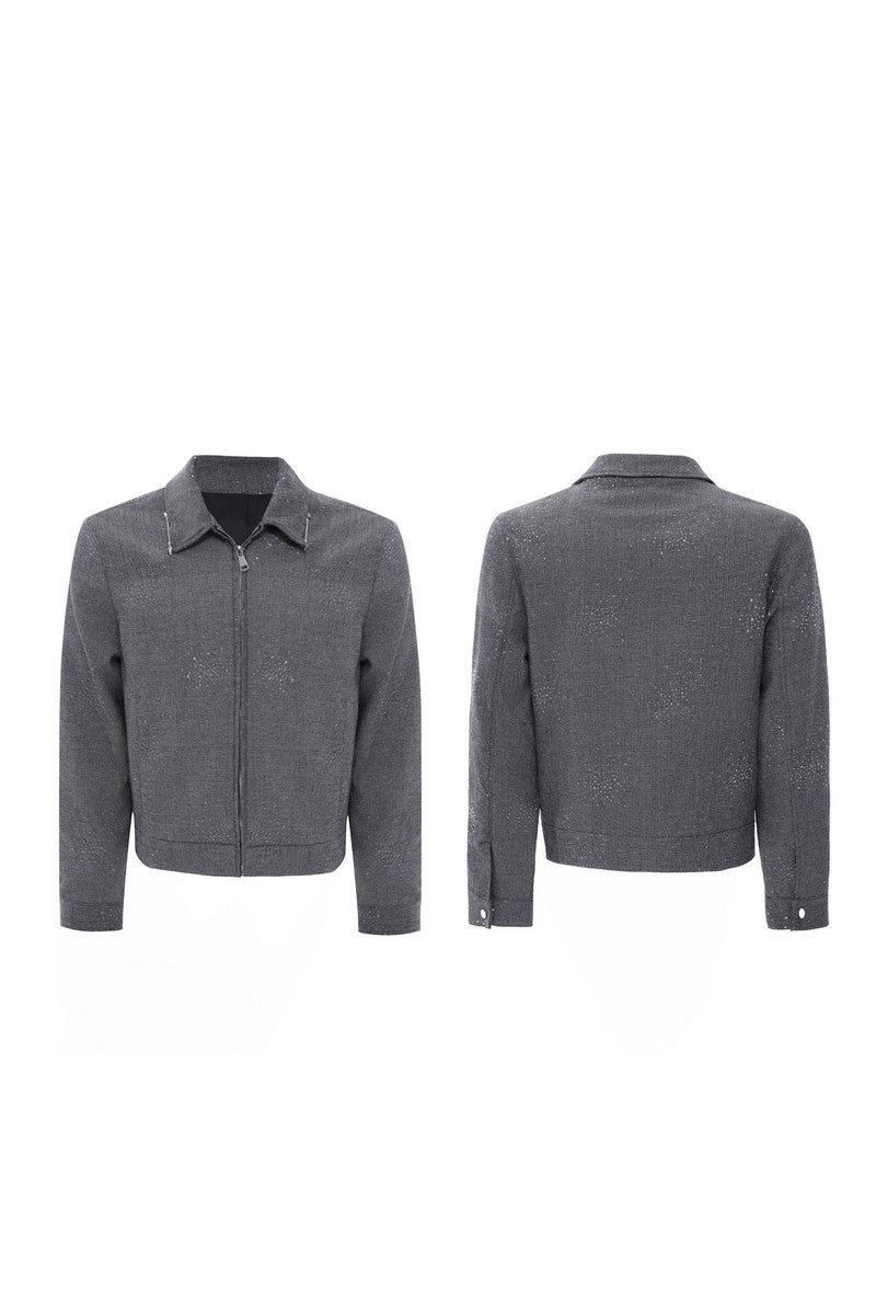 Rhinestone Sequin Cropped Jacket