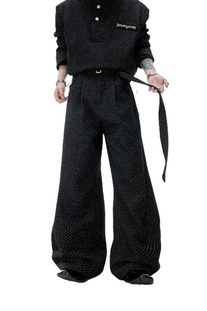 Textured Pearl Trousers